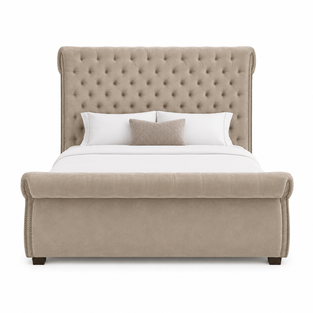 Grand Sleigh Chesterfield Bed
