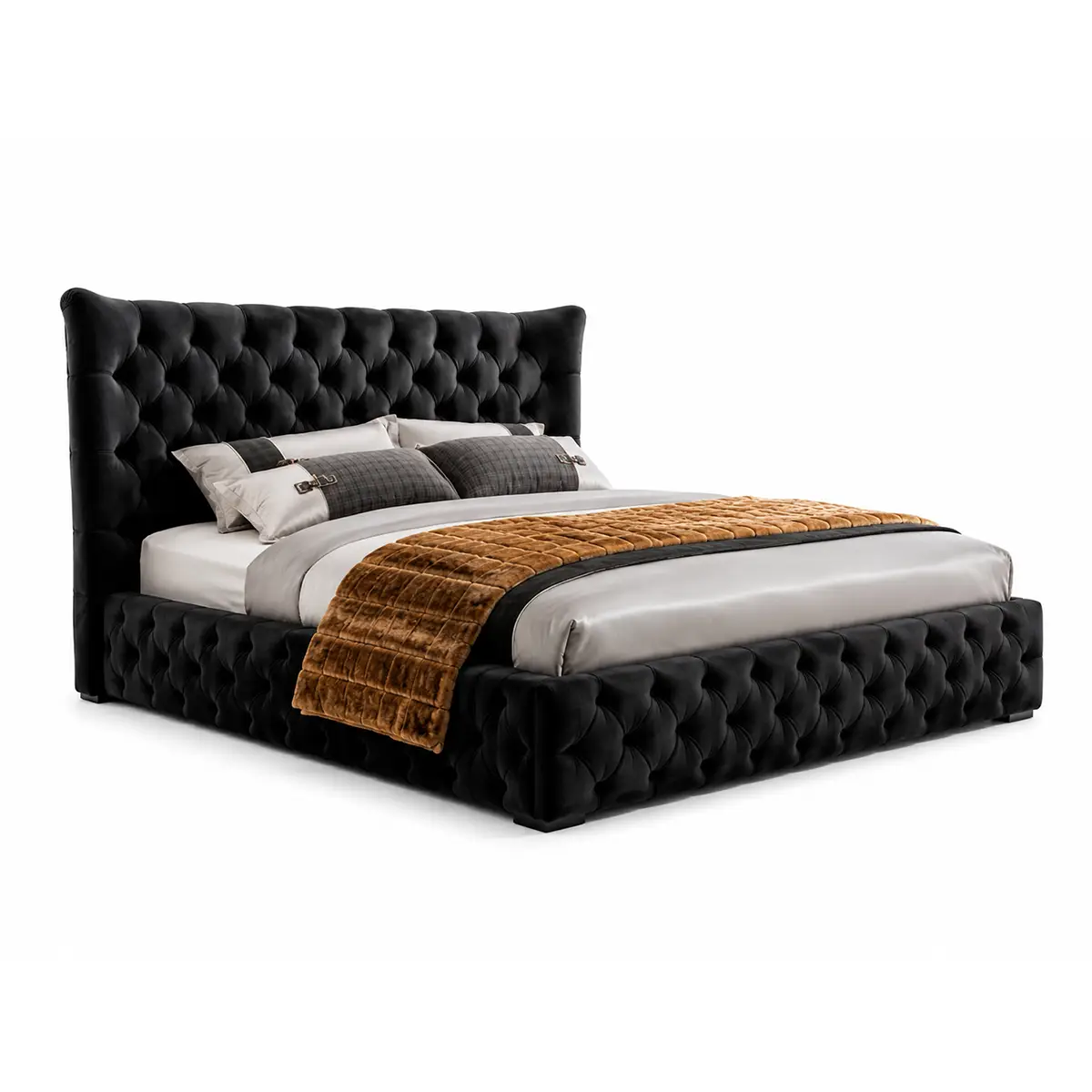 Grand Wing Back Chesterfield Bed - Image 10