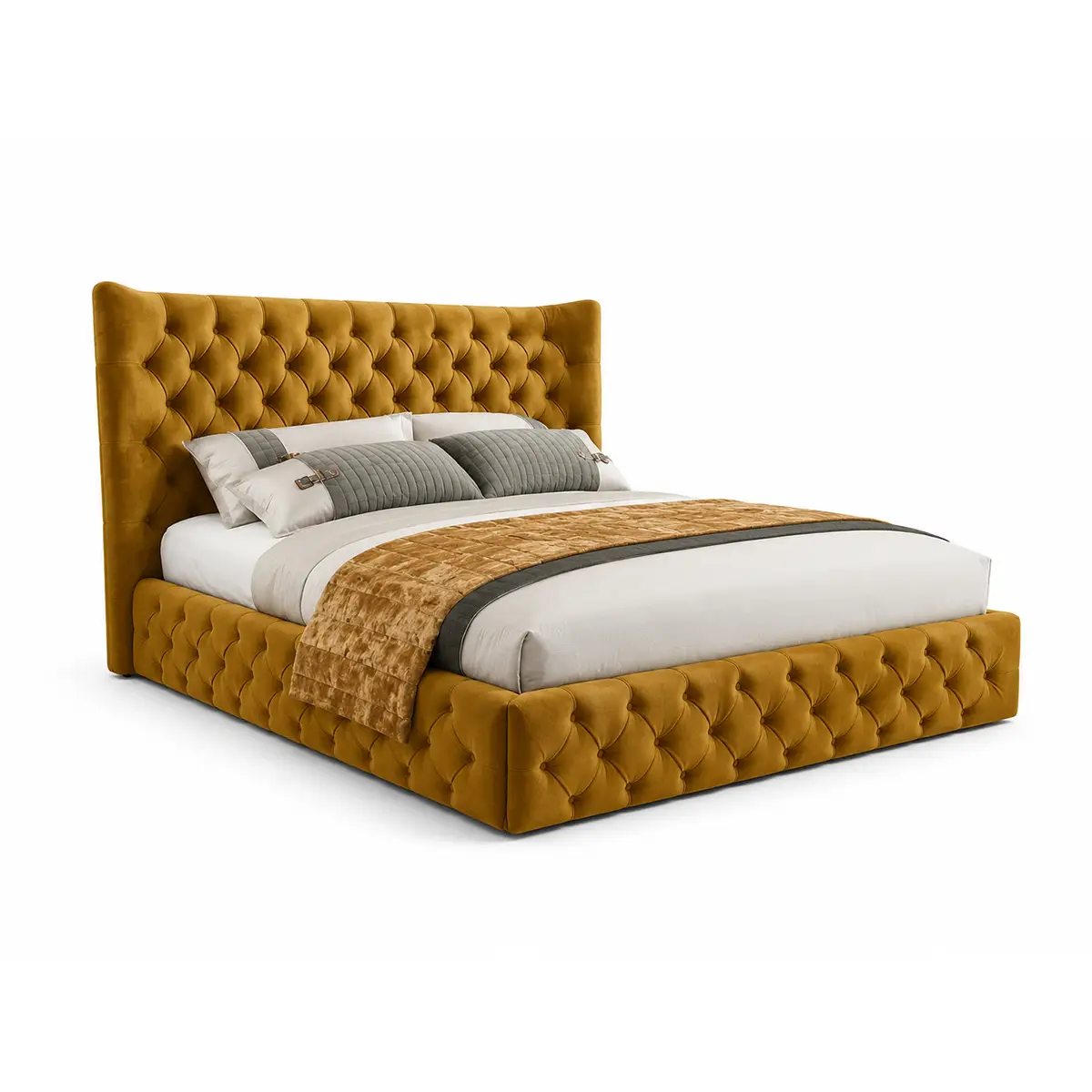 Grand Wing Back Chesterfield Bed - Image 3